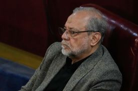 Mohammad Bagher Zolghadr attends a ceremony in Tehran
